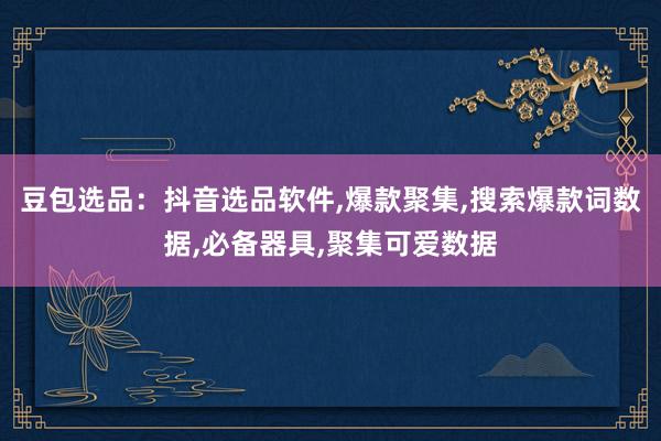 豆包选品：抖音选品软件,爆款聚集,搜索爆款词数据,必备器具,聚集可爱数据