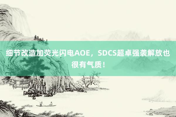 细节改造加荧光闪电AOE，SDCS超卓强袭解放也很有气质！