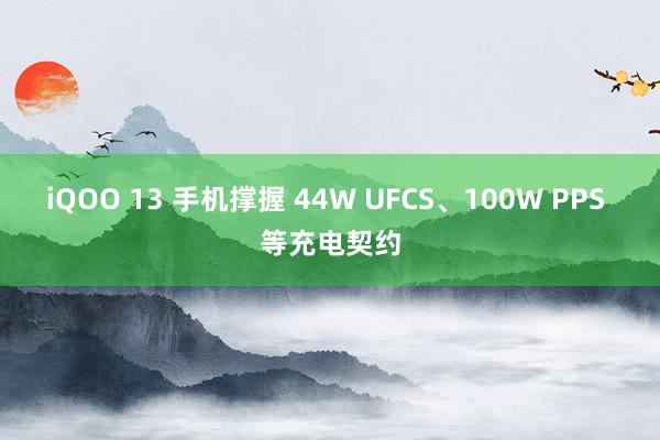 iQOO 13 手机撑握 44W UFCS、100W PPS 等充电契约