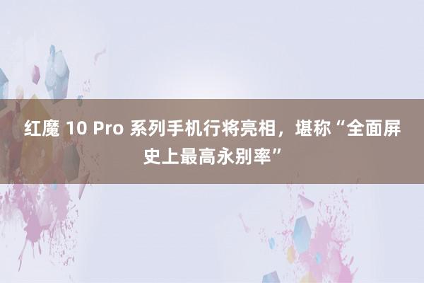 红魔 10 Pro 系列手机行将亮相，堪称“全面屏史上最高永别率”