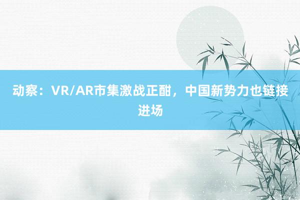 动察：VR/AR市集激战正酣，中国新势力也链接进场