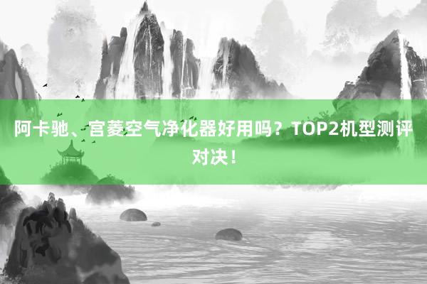 阿卡驰、宫菱空气净化器好用吗？TOP2机型测评对决！