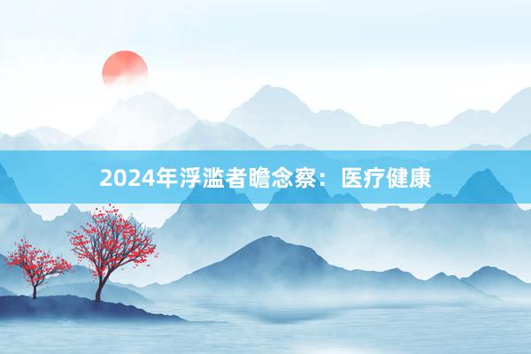 2024年浮滥者瞻念察：医疗健康