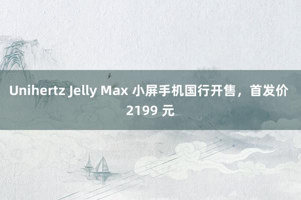 Unihertz Jelly Max 小屏手机国行开售，首发价 2199 元