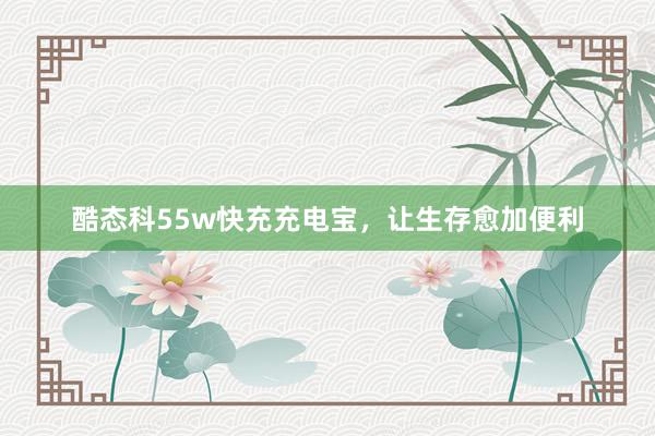 酷态科55w快充充电宝，让生存愈加便利