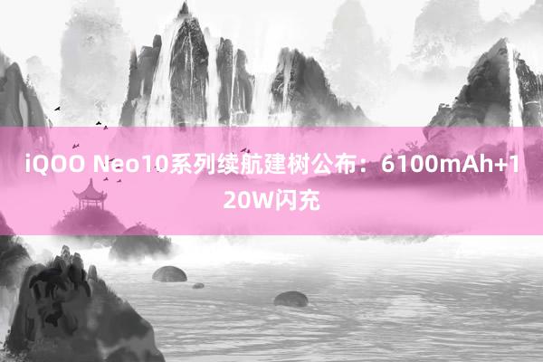 iQOO Neo10系列续航建树公布：6100mAh+120W闪充