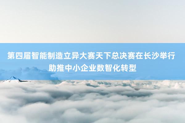 第四届智能制造立异大赛天下总决赛在长沙举行 助推中小企业数智化转型