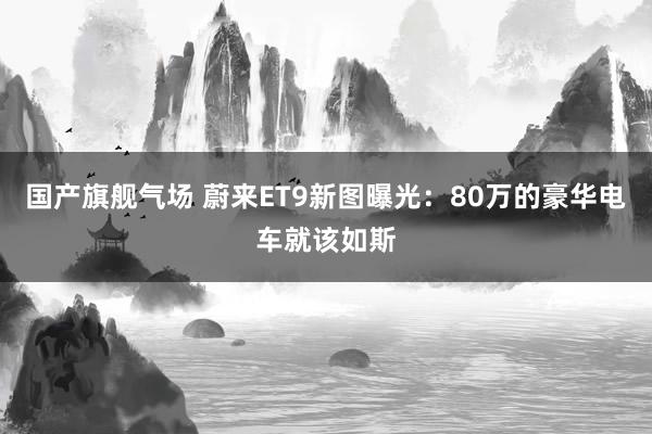 国产旗舰气场 蔚来ET9新图曝光：80万的豪华电车就该如斯