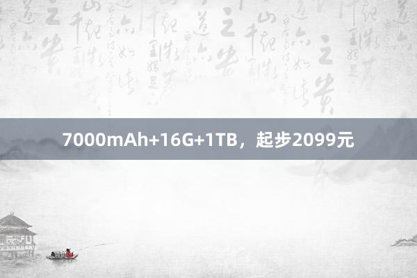 7000mAh+16G+1TB，起步2099元