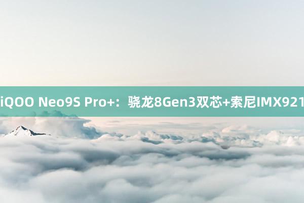 iQOO Neo9S Pro+：骁龙8Gen3双芯+索尼IMX921