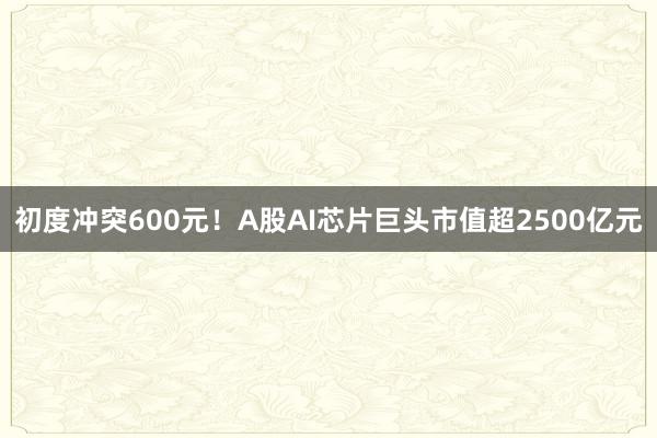 初度冲突600元！A股AI芯片巨头市值超2500亿元