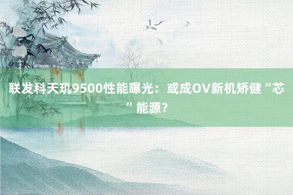 联发科天玑9500性能曝光：或成OV新机矫健“芯”能源？