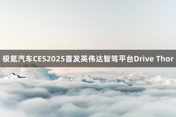 极氪汽车CES2025首发英伟达智驾平台Drive Thor