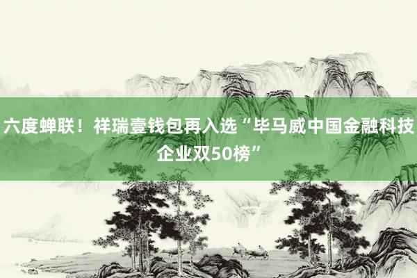 六度蝉联！祥瑞壹钱包再入选“毕马威中国金融科技企业双50榜”