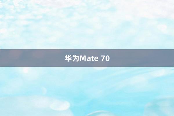 华为Mate 70