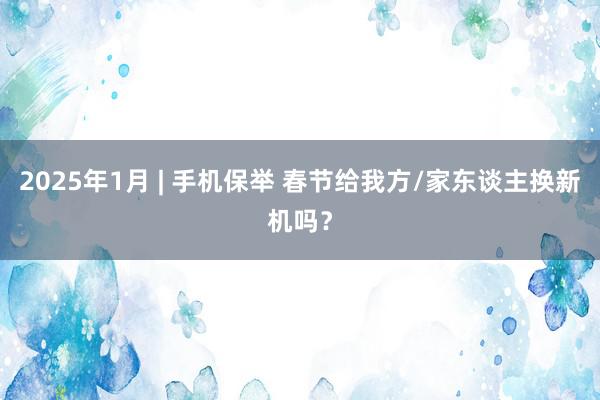 2025年1月 | 手机保举 春节给我方/家东谈主换新机吗？