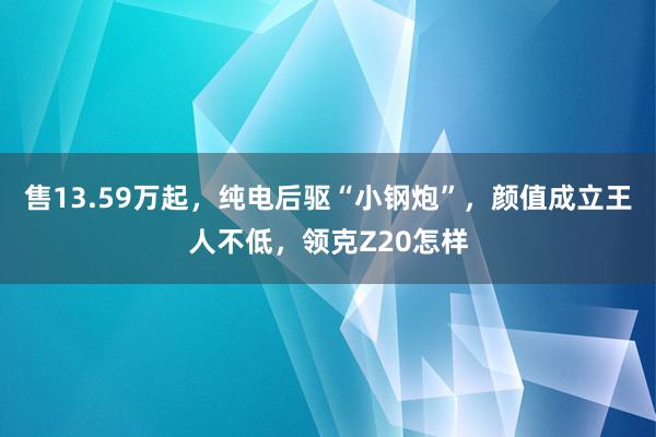 售13.59万起，纯电后驱“小钢炮”，颜值成立王人不低，领克Z20怎样