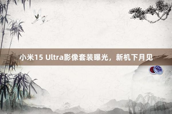 小米15 Ultra影像套装曝光，新机下月见