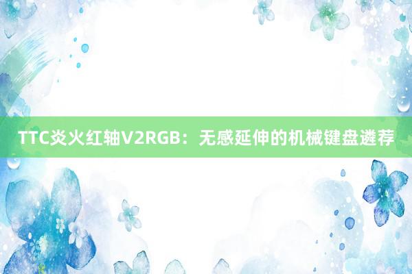 TTC炎火红轴V2RGB：无感延伸的机械键盘遴荐