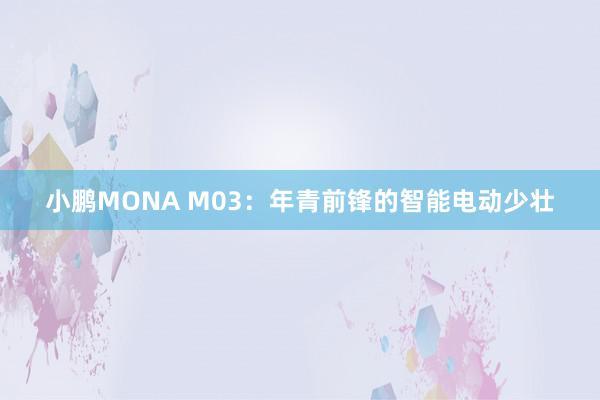 小鹏MONA M03：年青前锋的智能电动少壮